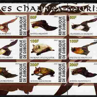 Djibouti 2010 Bats perf sheetlet containing 9 values unmounted mint