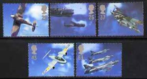 Great Britain 1997 Architects of the Air (Aircraft & Designers) set of 5 unmounted mint SG 1984-88