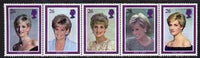 Great Britain 1998 Princess Diana Memorial Issue unmounted mint strip of 5, SG 2021a