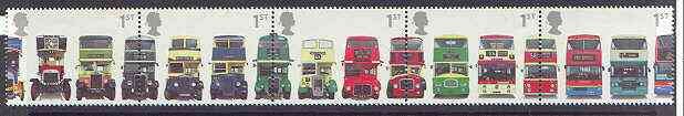 Great Britain 2001 Buses se-tenant strip of 5 unmounted mint SG 2210a