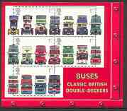 Great Britain 2001 Buses m/sheet containing set of 5 unmounted mint