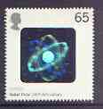 Great Britain 2001 Nobel Prize for Physics 65p (Hologram of Atomic symbol) from 100th Aniv set unmounted mint