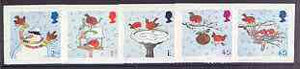 Great Britain 2001 Christmas self-adhesive set of 5, unmounted mint SG 2238-42