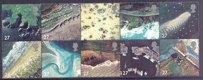 Great Britain 2002 Coastlines se-tenant block of 10 unmounted mint SG 2265-74