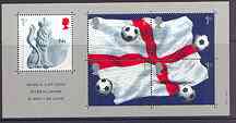 Great Britain 2002 Football World Cup m/sheet containing 5 x first class stamps unmounted mint SG MS 2292