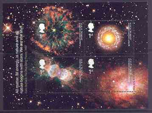 Great Britain 2002 Astronomy perf m/sheet containing 4 values unmounted mint SG MS 2315