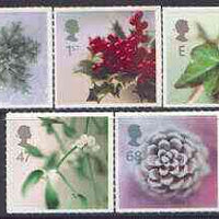 Great Britain 2002 Christmas - Plants self-adhesive set of 5 SG 2321-25