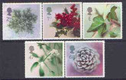 Great Britain 2002 Christmas - Plants self-adhesive set of 5 SG 2321-25