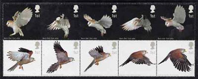 Great Britain 2003 Birds of Prey set of 10 in se-tenant block unmounted mint, SG 2327a