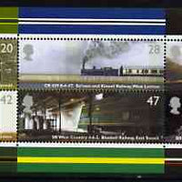 Great Britain 2004 Classic Locomotives perf m/sheet containing complete set of 6 unmounted mint SG MS 2423