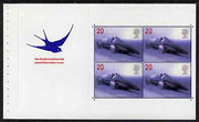 Great Britain 1998 British Land Speed Record Holders - Donald Campbell in Bluebird 20p P14.5 x 13.5 booklet pane of 4 unmounted mint, as SG 2059a