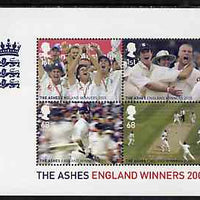 Great Britain 2005 Cricket - England Winners of the Ashes perf m/sheet unmounted mint