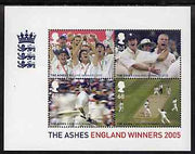 Great Britain 2005 Cricket - England Winners of the Ashes perf m/sheet unmounted mint