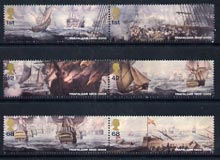 Great Britain 2005 Trafalgar perf set of 6 values unmounted mint