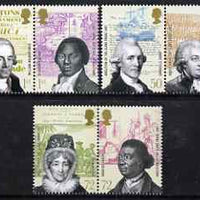 Great Britain 2007 Abolition of the Slave Trade perf set of 6 values (3 x se-tenant pairs) unmounted mint SG 2728-33
