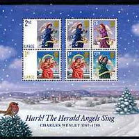 Great Britain 2007 Christmas - Hark the Herald Angels Sing m/sheet containing 6 values unmounted mint SG MS 2795