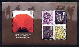 Great Britain 2007 Lest We Forget m/sheet unmounted mint SG MS 2796