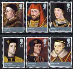 Great Britain 2008 The House of Lancaster & York perf set of 6 unmounted mint SG 2812-17