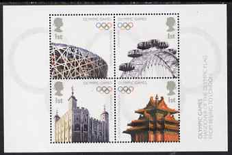 Great Britain 2008 Olympic Games Handover m/sheet unmounted mint SG MS 2861