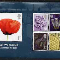 Great Britain 2008 Lest We Forget m/sheet unmounted mint SG MS 2886
