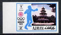 Ajman 1971 Boxing 2dh from Munich Olympics imperf set of 20, Mi 727B unmounted mint