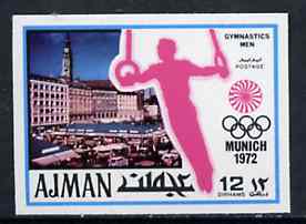 Ajman 1971 Rings 12dh from Munich Olympics imperf set of 20, Mi 734B unmounted mint