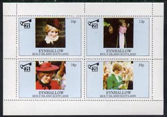 Eynhallow 1982 Princess Di's 21st Birthday perf sheetlet containing complete set of 4 values (10p to 35p) unmounted mint