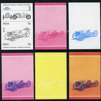 Nevis 1985 75c Ford 999 (1904) set of 6 imperf progressive colour proofs in se-tenant pairs comprising the 4 basic colours plus blue & magenta and blue, magenta & yellow composites (6 pairs as SG 259a) unmounted mint
