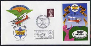 Great Britain 1979 illustrated commemorative cover for 50th Anniversary of the Grouse DH Moth Air Rally with special label, illustrated cancel and cachet