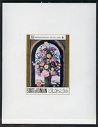 Oman 1972 Paintings of Flowers 10b (Flowers by Ambrosius Bosschaet),imperf deluxe sheet on gummed paper unmounted mint