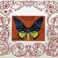 Nagaland 1971 Butterfly (Helena Birdwing) imperf Miniature sheet (2ch value) opt'd PRE-OLYMPIC GAMES, MUNICH 1972 unmounted mint