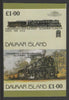 Davaar Island 1983 Locomotives #1 Chesapeake & Ohio Class H8 2-6-6-6 loco £1 imperf se-tenant pair overprinted SPECIMEN unmounted mint