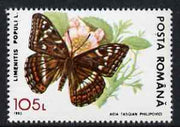 Rumania 1993 Admiral Butterfly from Protected Animals set of 6 unmounted mint, SG 5531, Mi 4899*