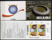 Brazil 1991 'Rock in Rio' booklet containing pane of six se-tenant pairs SG 2463-64