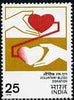 India 1976 Voluntary Blood Donation unmounted mint, SG 829*