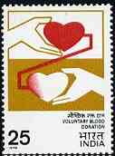 India 1976 Voluntary Blood Donation unmounted mint, SG 829*