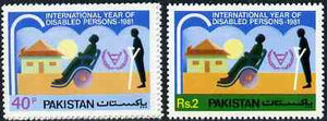 Pakistan 1981 International Year for Disabled Persons set of 2 unmounted mint, SG 574-75*