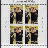 Steep Holm 1997 Diana, The People's Princess perf sheetlet containing 4 x 50p values unmounted mint