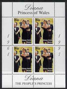 Steep Holm 1997 Diana, The People's Princess perf sheetlet containing 4 x 50p values unmounted mint