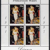 Bernera 1997 Diana, The People's Princess perf sheetlet containing 4 x 50p values unmounted mint
