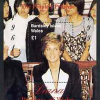 Bardsey (British Local) 1997 Diana, The People's Princess perf souvenir sheet (£1 value) unmounted mint