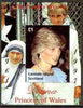 Easdale 1997 Diana, The People's Princess perf souvenir sheet #1 (£1 value Mother Teresa in background) unmounted mint