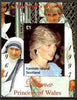 Easdale 1997 Diana, The People's Princess perf souvenir sheet #1 (£1 value Mother Teresa in background) unmounted mint