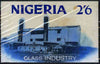 Nigeria - Original artwork probably intended for the 1961 definitive series - showing Glass Industry (2s6d value) by unknown artist in black ink with blue wash,,8" x 5" mounted on board