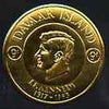 Davaar Island 1965 J F Kennedy 9d coin shaped in gold foil with background colour (black) omitted unmounted mint (as Rosen D35)