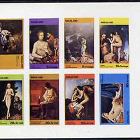 Nagaland 1972 Paintings of Nudes imperf,set of 8 values unmounted mint (2c to 80c)