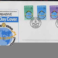 Zimbabwe 1980 75th Anniversary of Rotary International set of 4 on illustrated unaddressed cover with first day cancel, SG MS 595