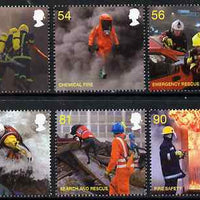 Great Britain 2009 Fire Service perf set of 6 unmounted mint