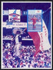 St Vincent - Grenadines 1986 World Cup Football the $3 unissued m/sheet (showing the Korean Player as on the issued $1.50 stamp) die proof in red and blue only (missing Country name & value) on Cromalin plastic card (ex archives)