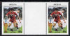 St Vincent - Bequia 1986 World Cup Football 45c (Belgium) gutter pair (unfolded) from uncut archive proof sheet unmounted mint